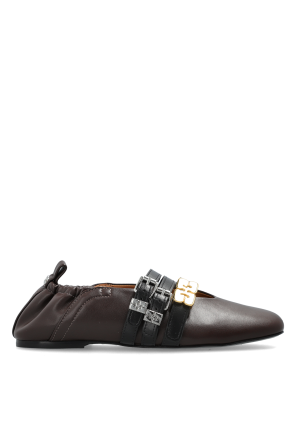 Red Ballet flats made of eco-leather Ganni - Vitkac France